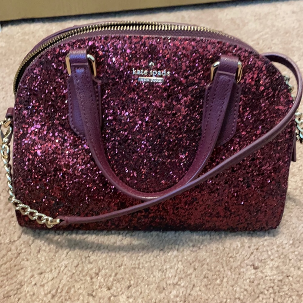 Kate spade red glitter bag